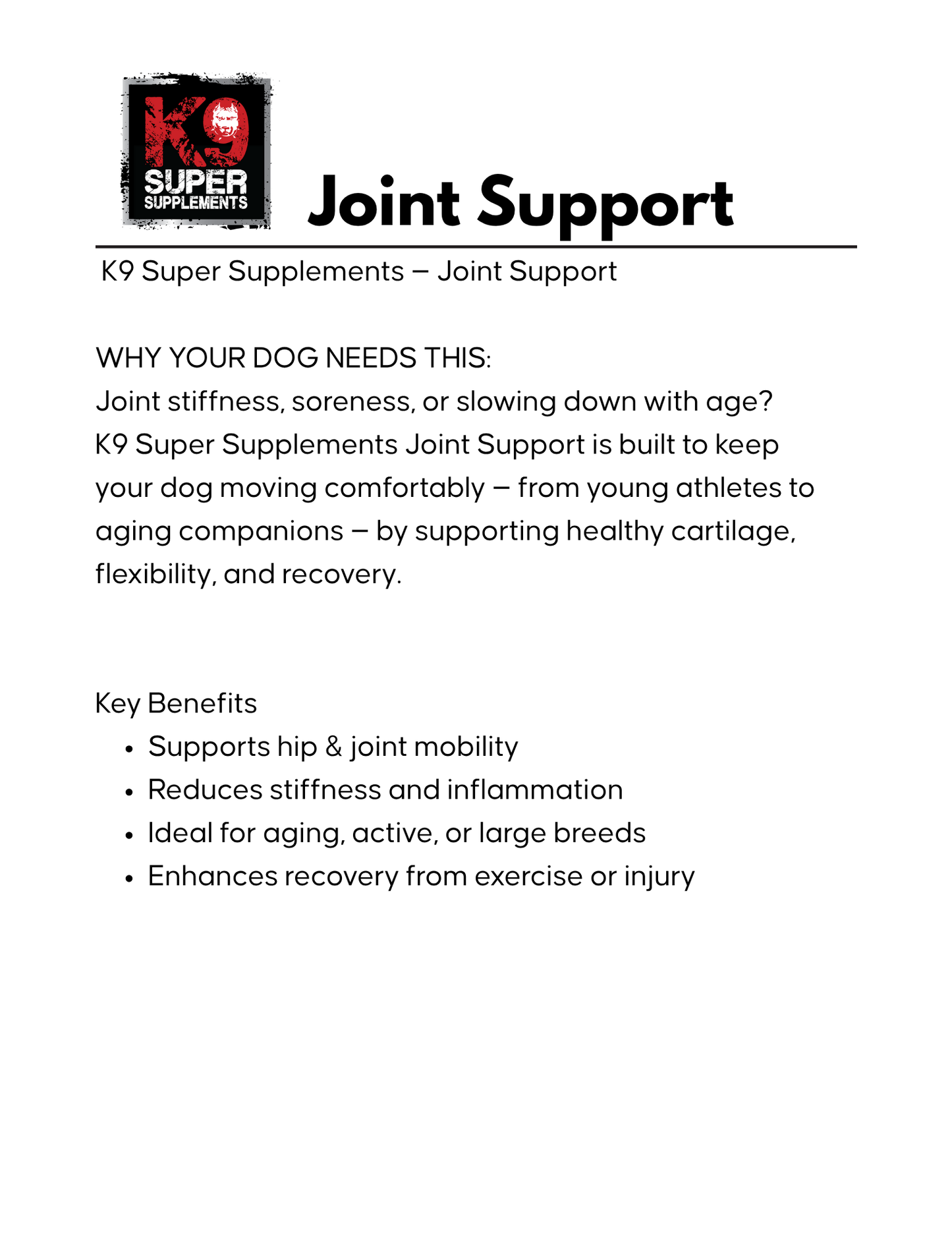 JOINT SUPPORT