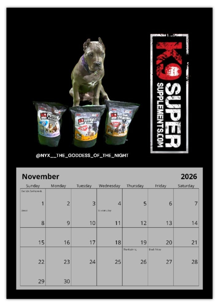 2026 K9SS Calendar