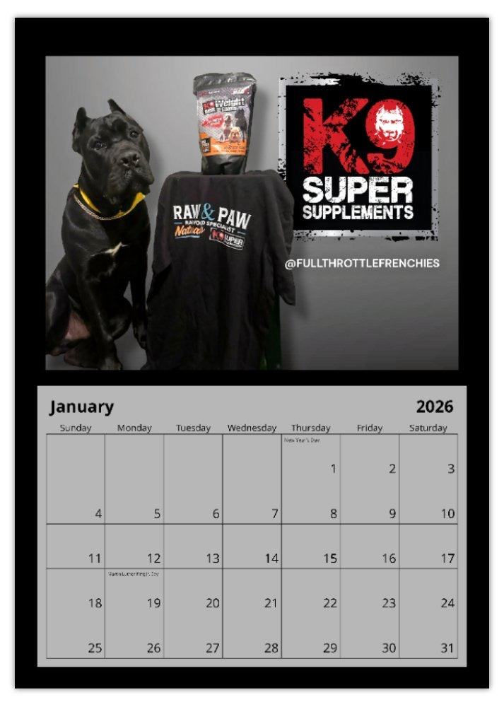 2026 K9SS Calendar